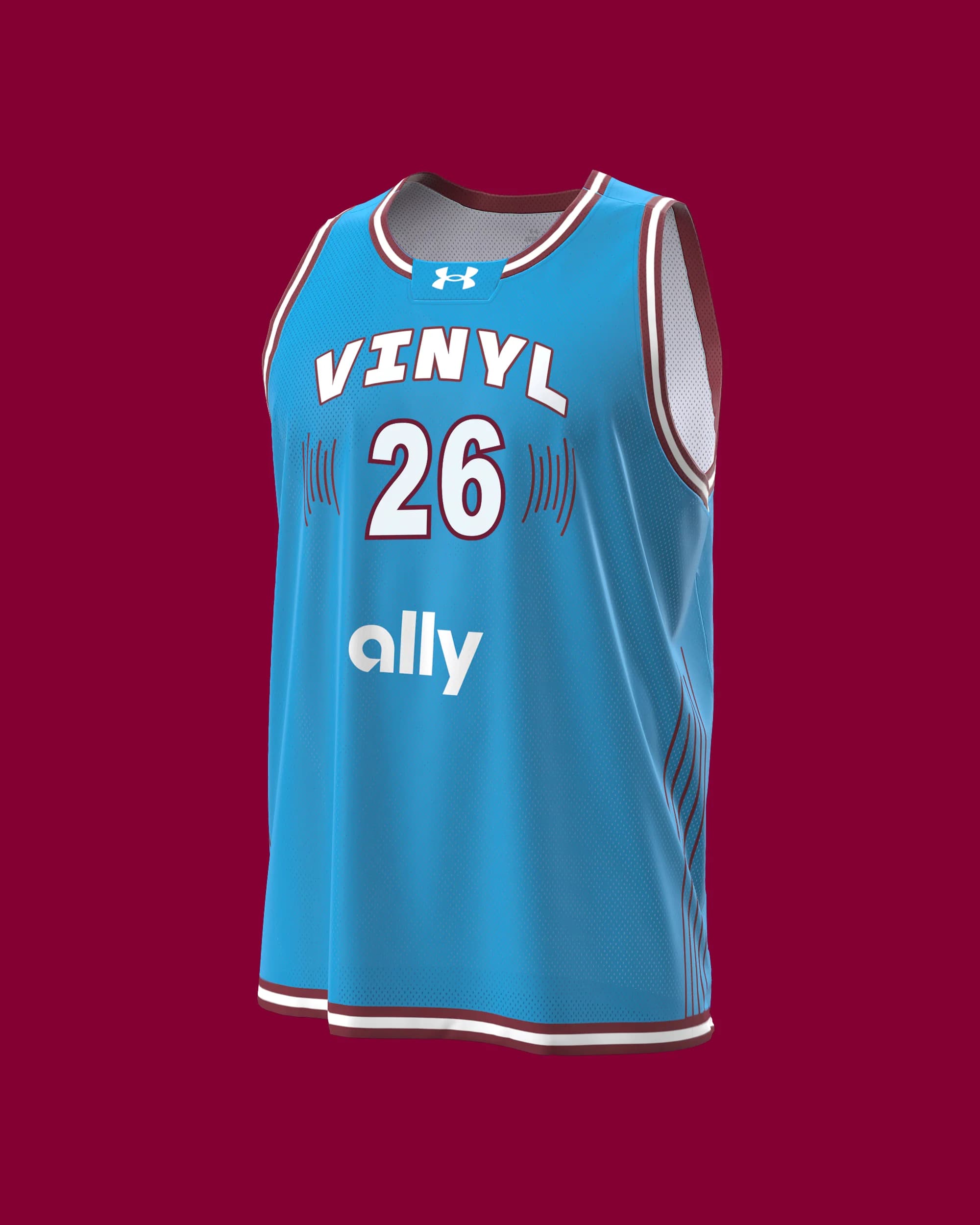 Custom Vinyl Basketball Club Under  Armour Jersey