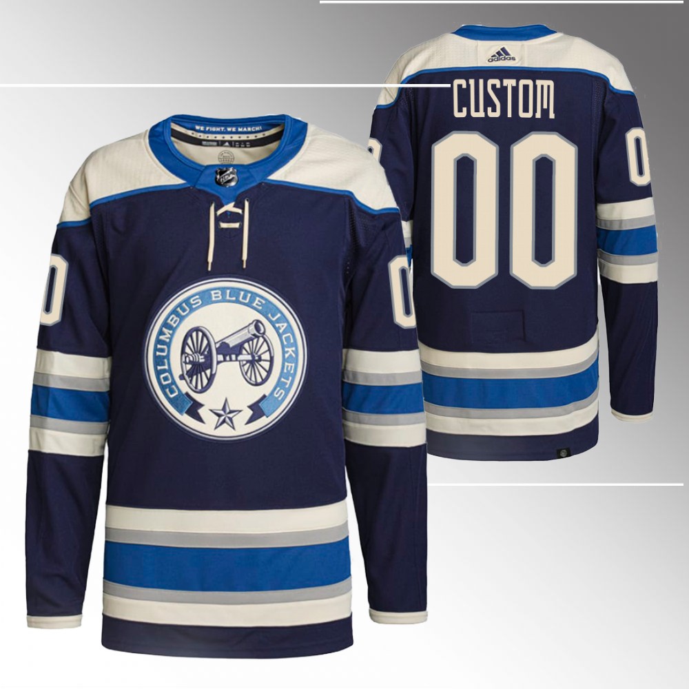 Custom Washington Capitals Navy Alternate Authentic Jersey