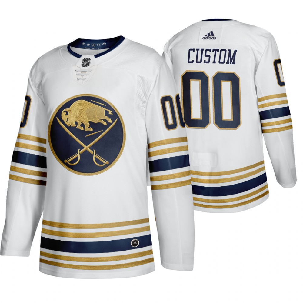 Custom White 50th Anniversary Men's Third Jersey