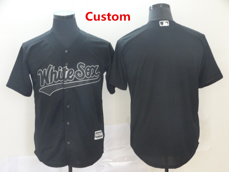 Custom White Sox Black 2019 Players' Weekend Jersey 