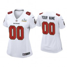 Custom Women's 2021 Tampa Bay Buccaneers #00 White Super Bowl LIV White Game Fashion Jersey