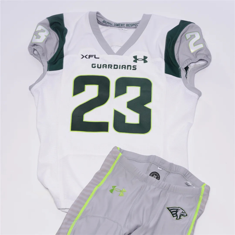 Custom XFL Orlando Guardians White Away Stitched Football Jersey