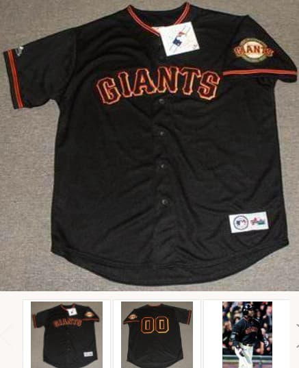 Customized   SAN FRANCISCO GIANTS 2001 Majestic Alternate Jersey