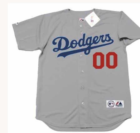 Customized  LOS ANGELES DODGERS 1970's Majestic Throwback Away Jersey