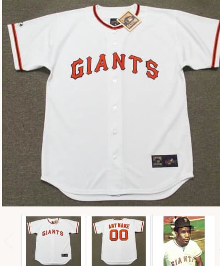 Customized  SAN FRANCISCO GIANTS 1970's Majestic Throwback Home Jersey