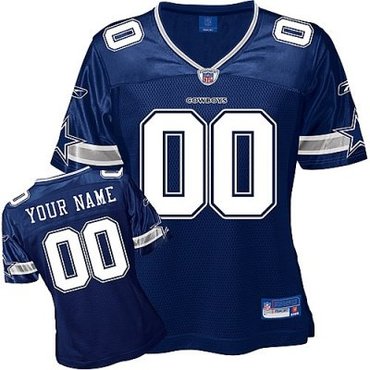 Customized Dallas Cowboys Jersey Women Team Color Football Jersey