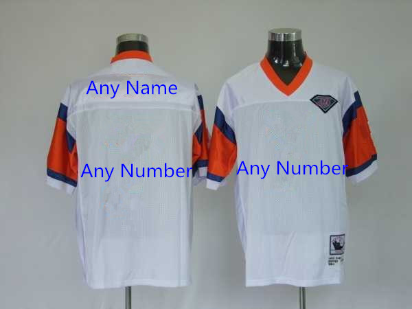 Customized Denver Broncos Throwback White Men's Stitched NFL Jersey