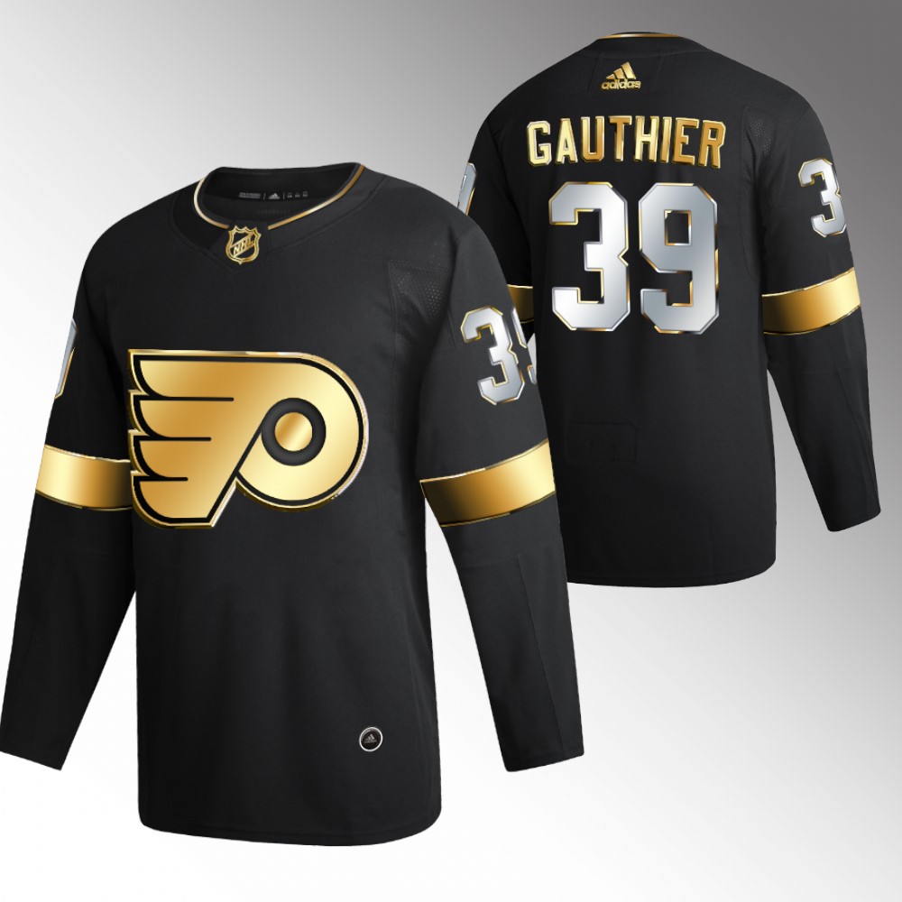Cutter Gauthier Flyers #39 Black Authentic Golden Edition Jersey