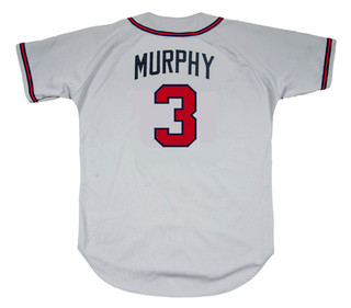 DALE MURPHY Atlanta Braves 1987 Away Majestic Throwback Baseball Jersey