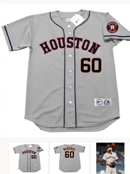 DALLAS KEUCHEL Houston Astros 2017 Majestic Away Baseball Jersey