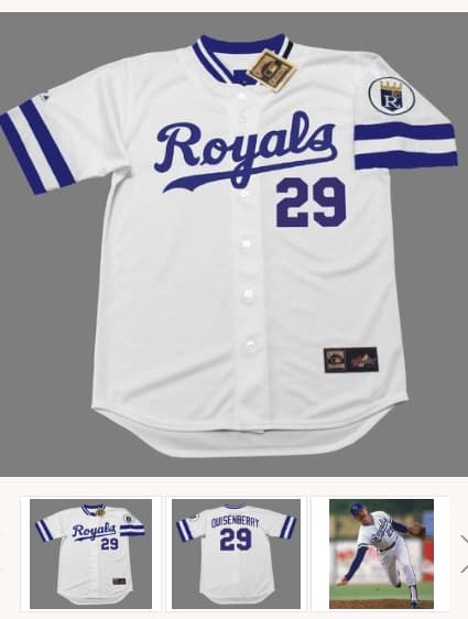 DAN QUISENBERRY Kansas City Royals 1985 Home Majestic Throwback Baseball Jersey