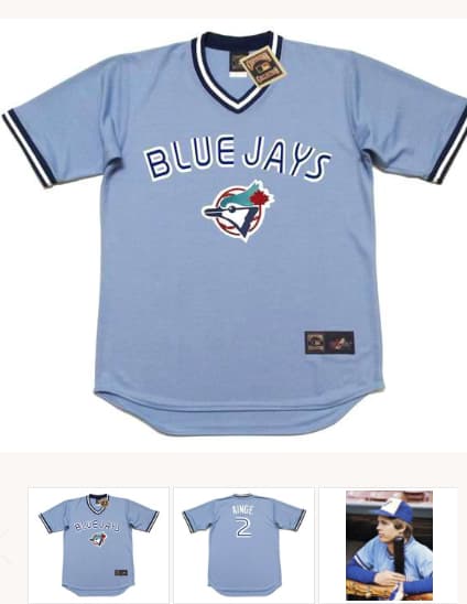 DANNY AINGE Toronto Blue Jays 1979 Majestic Cooperstown Away Baseball Jersey