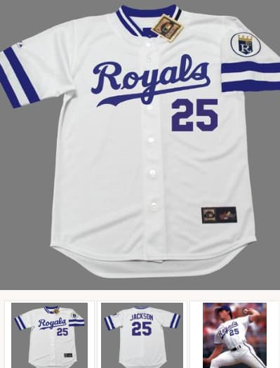 DANNY JACKSON Kansas City Royals 1985 Home Majestic Throwback Baseball Jersey