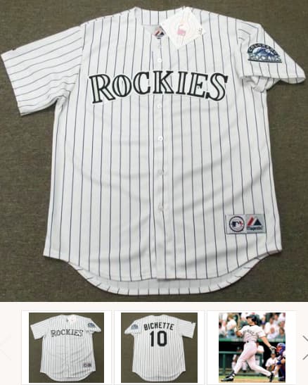 DANTE BICHETTE Colorado Rockies 1998 Majestic Throwback Home Baseball Jersey