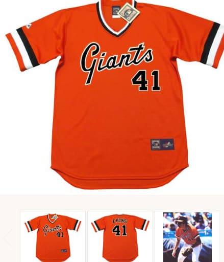 DARRELL EVANS San Francisco Giants 1982 Majestic Cooperstown Alternate Jersey