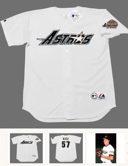 DARRYL KILE Houston Astros 1994 Home Majestic Baseball Throwback Jersey
