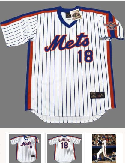DARRYL STRAWBERRY New York Mets 1986 Majestic Cooperstown Home Baseball Jersey