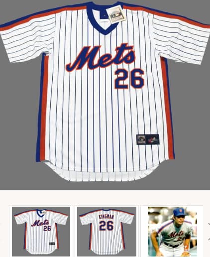 DAVE KINGMAN New York Mets 1983 Majestic Cooperstown Home Baseball Jersey