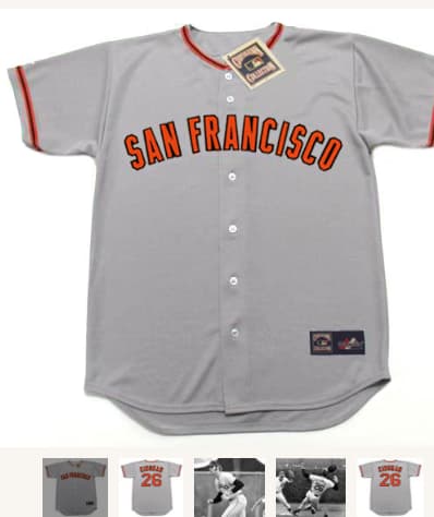 DAVE KINGMAN San Francisco Giants 1973 Majestic Cooperstown Away Baseball Jersey