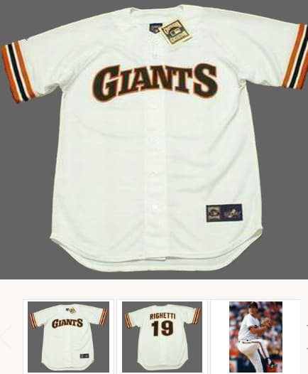 DAVE RIGHETTI San Francisco Giants 1991 Majestic Cooperstown Throwback Jersey