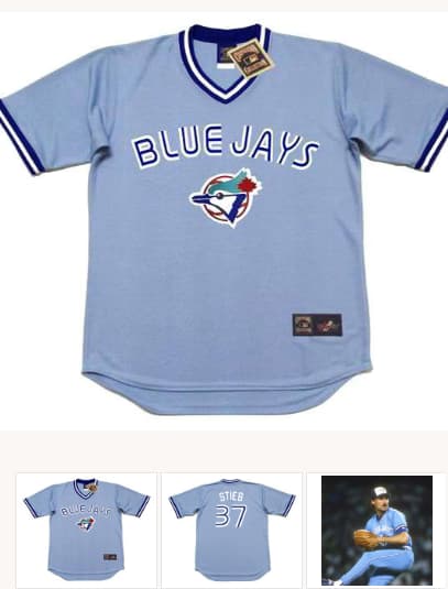 DAVE STIEB Toronto Blue Jays 1982 Majestic Throwback Away Baseball Jersey