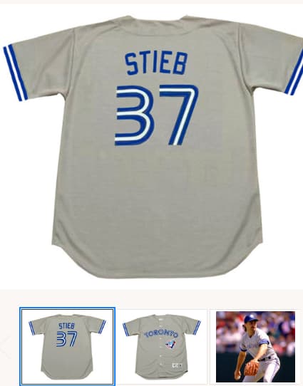 DAVE STIEB Toronto Blue Jays 1990 Majestic Throwback Away Baseball Jersey