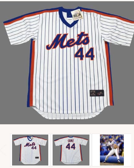 DAVID CONE New York Mets 1987 Majestic Cooperstown Home Baseball Jersey