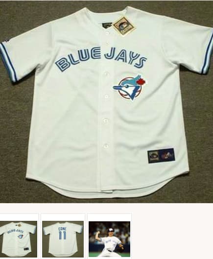 DAVID CONE Toronto Blue Jays 1992 Majestic Throwback Home Baseball Jersey