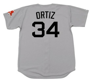 DAVID ORTIZ Boston Red Sox 2009 Majestic Throwback Away Baseball Jersey