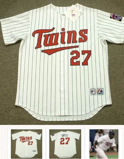 DAVID ORTIZ Minnesota Twins 2002 Majestic Throwback Home Baseball Jersey