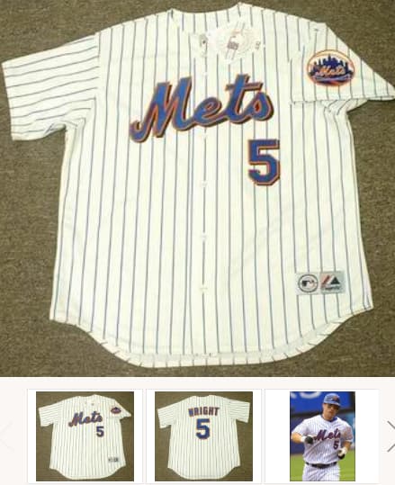 DAVID WRIGHT New York Mets 2008 Majestic Throwback Home Baseball Jersey