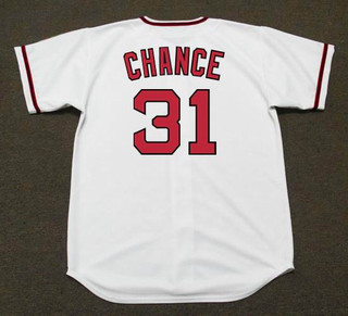 DEAN CHANCE California Angels 1960's Majestic Cooperstown Home Baseball Jersey