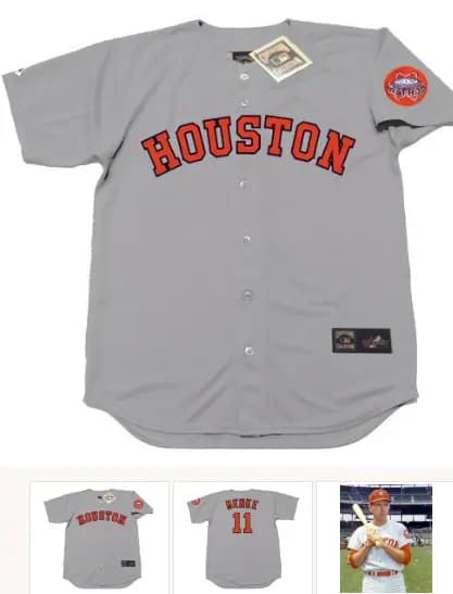 DENIS MENKE Houston Astros 1971 Majestic Cooperstown Away Baseball Jersey