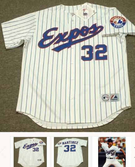 DENNIS MARTINEZ Montreal Expos 1992 Majestic Throwback Home Baseball Jersey