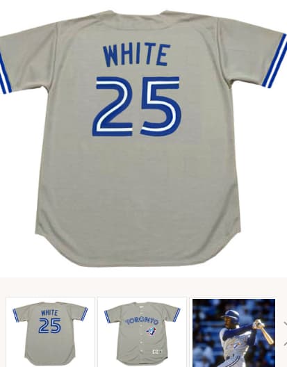 DEVON WHITE Toronto Blue Jays 1993 Majestic Throwback Away Baseball Jersey