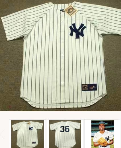 DOCK ELLIS New York Yankees 1977 Majestic Cooperstown Home Jersey