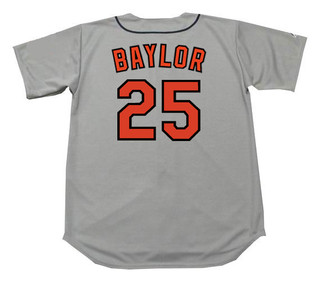 DON BAYLOR Baltimore Orioles 1970 Majestic Cooperstown Away Baseball Jersey