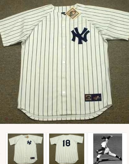 DON LARSEN New York Yankees 1956 Majestic Cooperstown Throwback Home Jersey