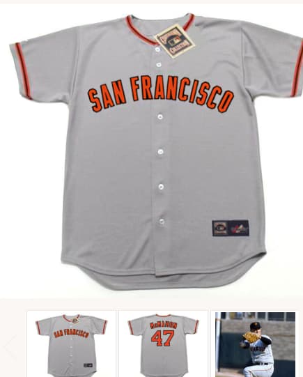 DON McMAHON San Francisco Giants 1973 Majestic Cooperstown Away Baseball Jersey