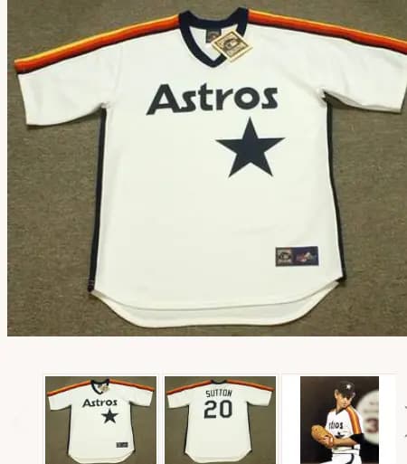 DON SUTTON Houston Astros 1982 Majestic Cooperstown Throwback Baseball Jersey