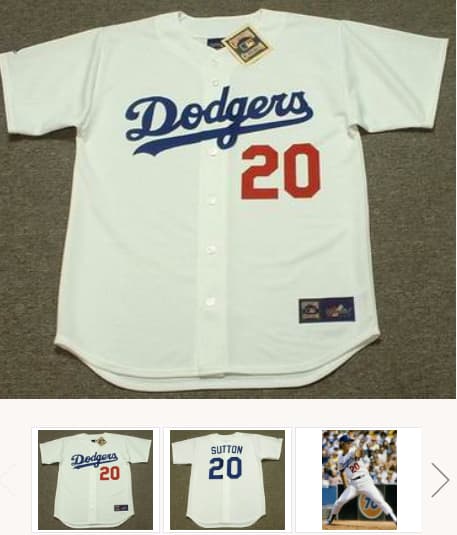 DON SUTTON Los Angeles Dodgers 1976 Majestic Cooperstown Throwback Baseball Jersey