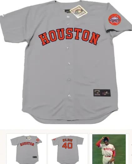 DON WILSON Houston Astros 1971 Majestic Cooperstown Away Baseball Jersey