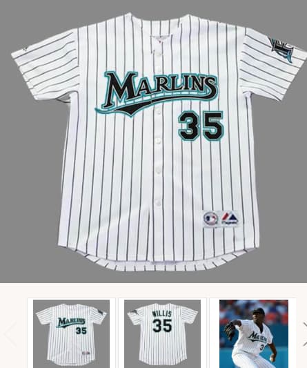 DONTRELLE WILLIS Florida Marlins 2003 Home Majestic Throwback Baseball Jersey