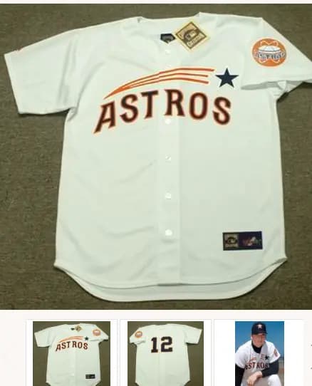 DOUG RADER Houston Astros 1960's Majestic Cooperstown Home Jersey