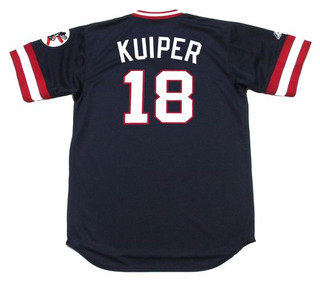 DUANE KUIPER Cleveland Indians 1977 Majestic Cooperstown Throwback Away Jersey