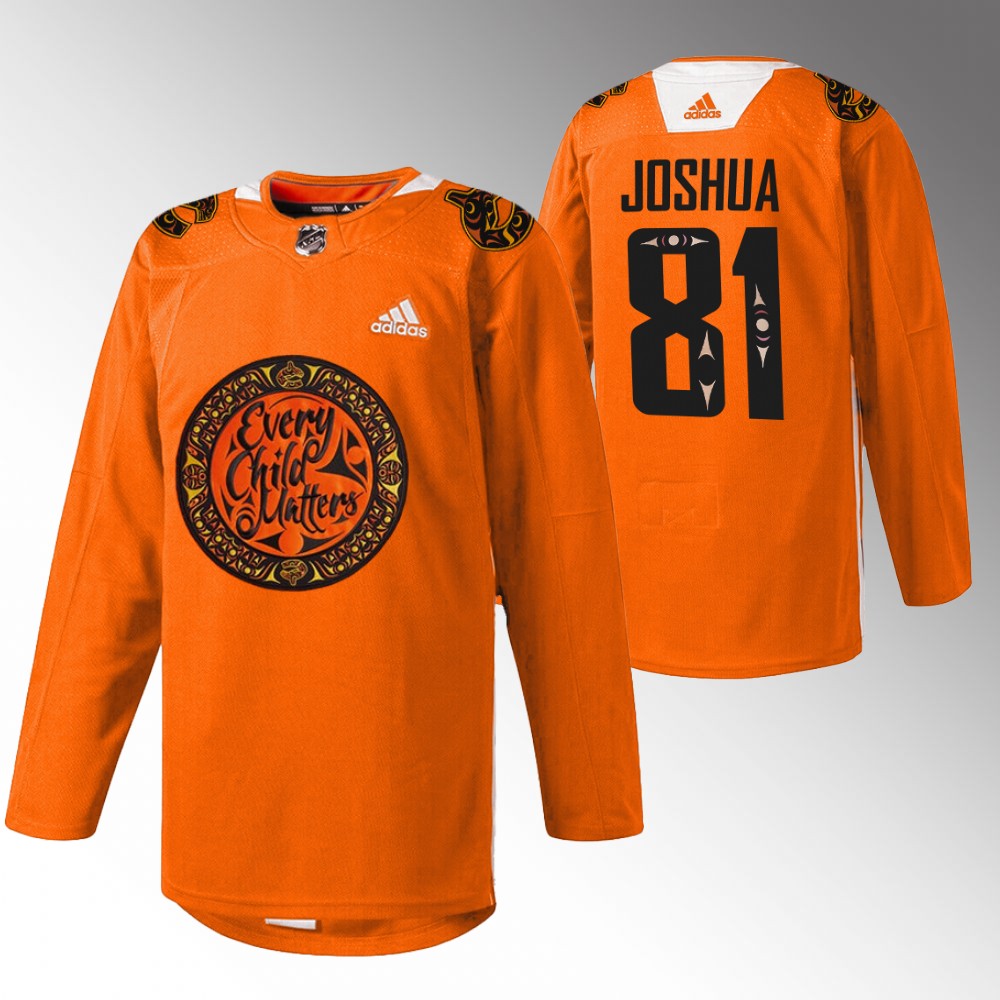 Dakota Joshua Vancouver Canucks National Day for Truth and Reconciliation Orange 2022 Jersey Warmup