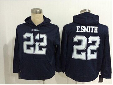 Dallas Cowboys #22 Emmitt Smith Navy Blue Pullover NFL Hoodie