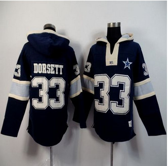 Dallas Cowboys #33 Tony Dorsett Navy Blue Player Winning Method Pullover NFL Hoodie