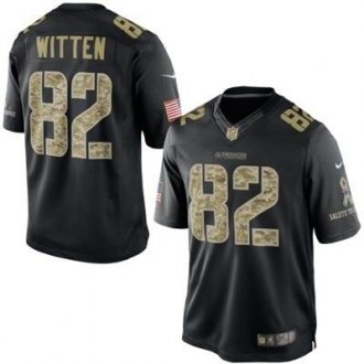 Dallas Cowboys #82 Jason Witten Nike Black Salute To Service Jersey
