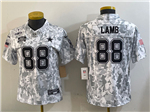 Dallas Cowboys #88 CeeDee Lamb Women's Arctic Camo 2024 Salute To Service Limited Jersey